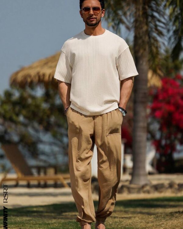 Κρεμ Καφέ Ανδρικό Σύνολο