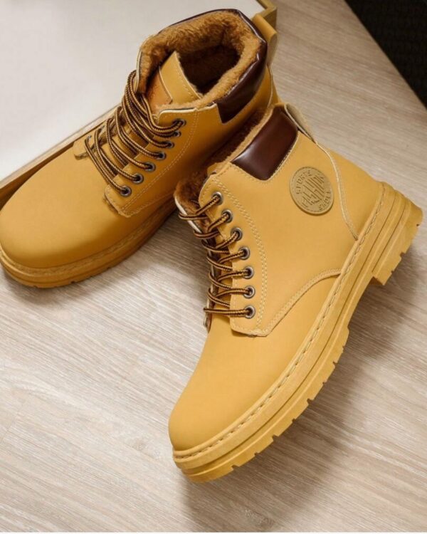 Καφέ Δερμάτινο Ανδρικό Μποτάκι