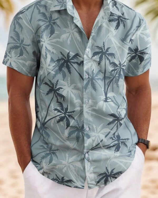 Ανδρικό Πουκάμισο με Φυτικό Μοτίβο