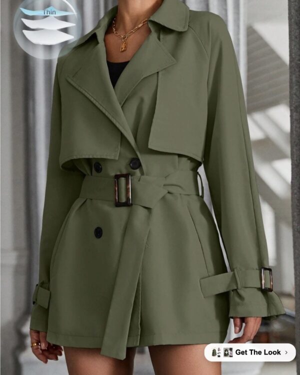 Χακί Σακάκι με Ζώνη